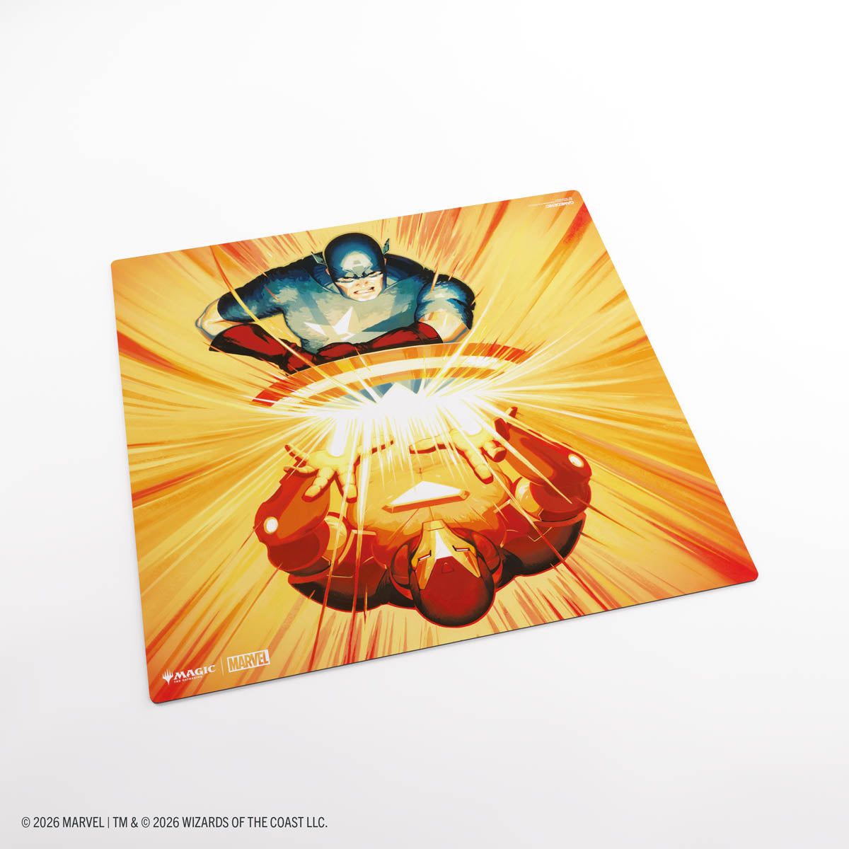 2-Player Playmat - Iron Man/Captain America - Marvel Super Heroes