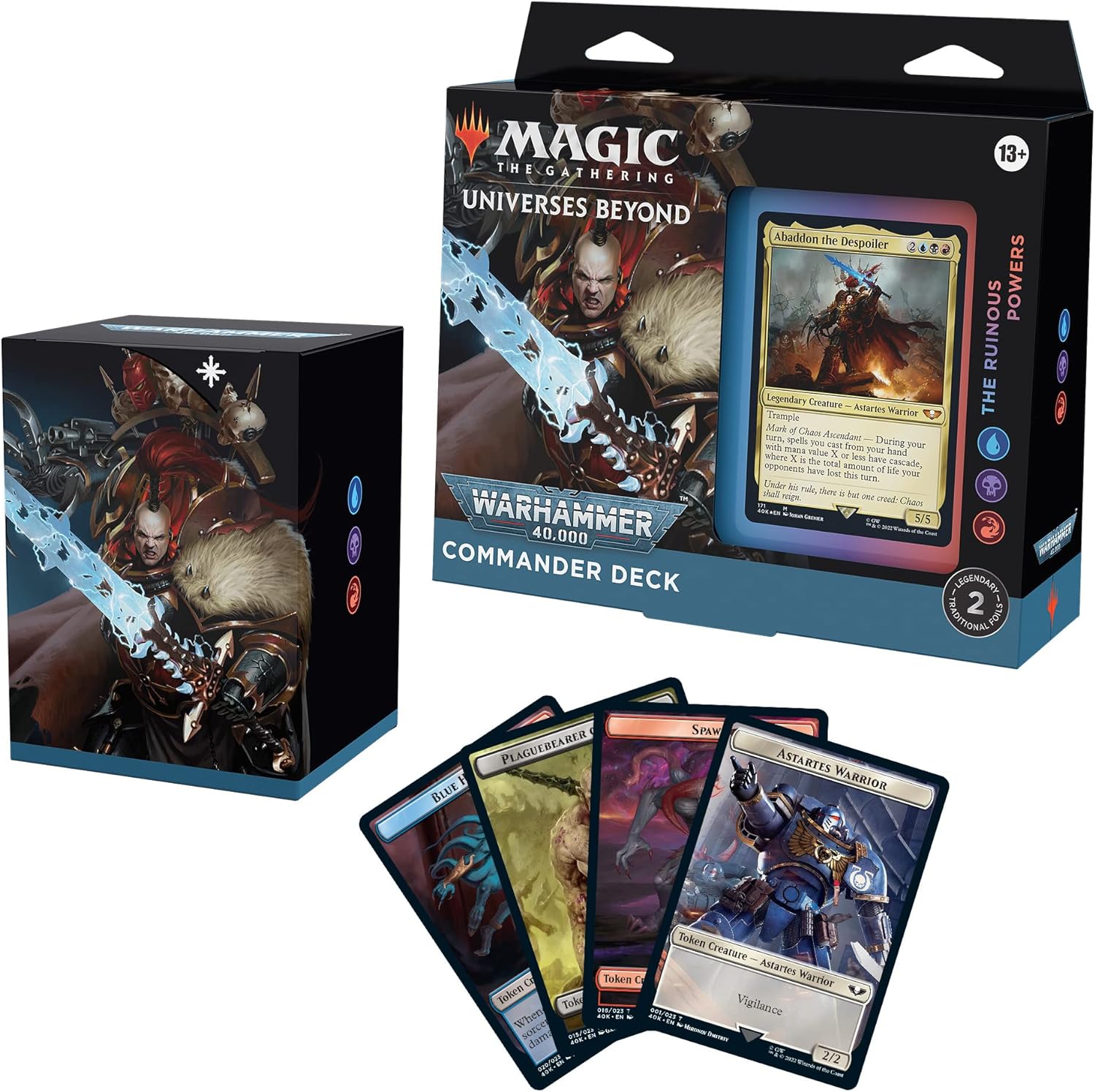 abaddon the despoiler mtg commander deck Universes Beyond: Warhammer 40,000 Commander Deck – The Ruinous Powers –  Crusty Games