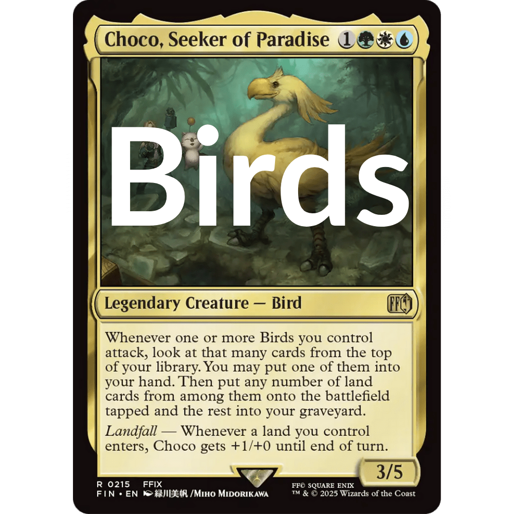 Birds - Choco Seeker of Paradise - Commander Deck - Crusty Games