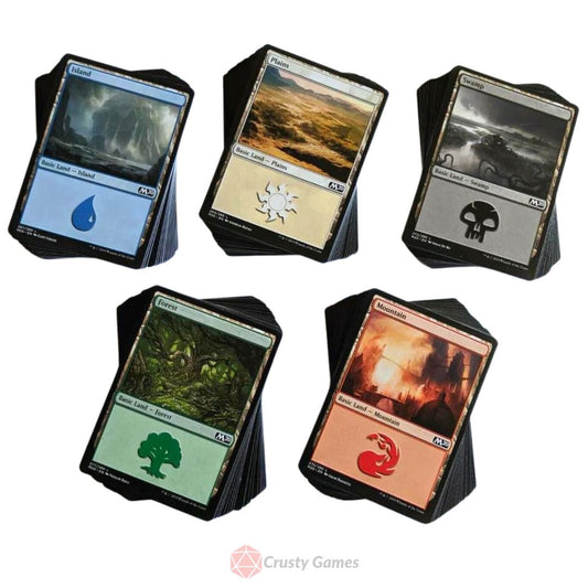 100 Basic Land - 20 of Each Color - Crusty Games