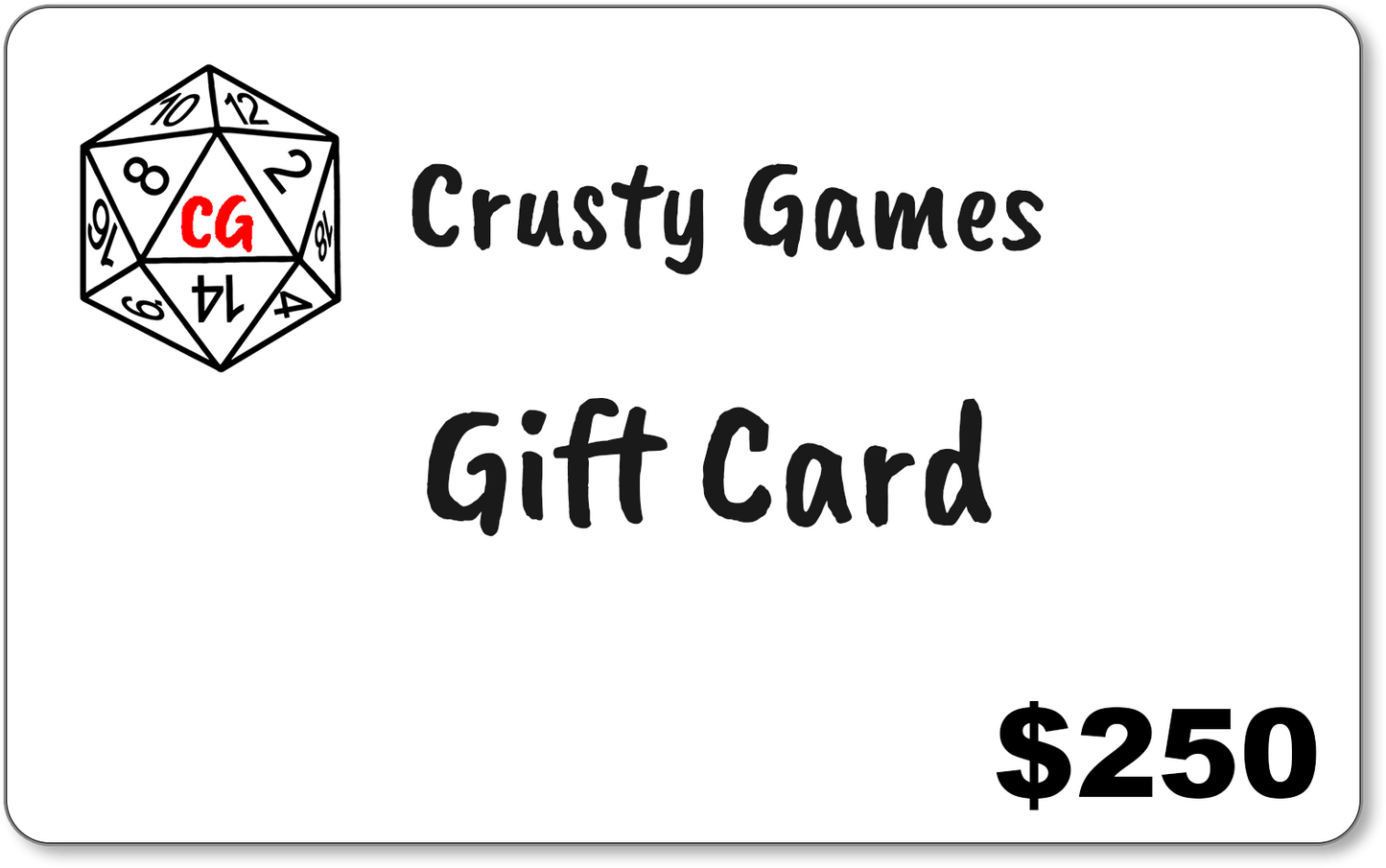 Crusty Games Gift Card - Crusty Games