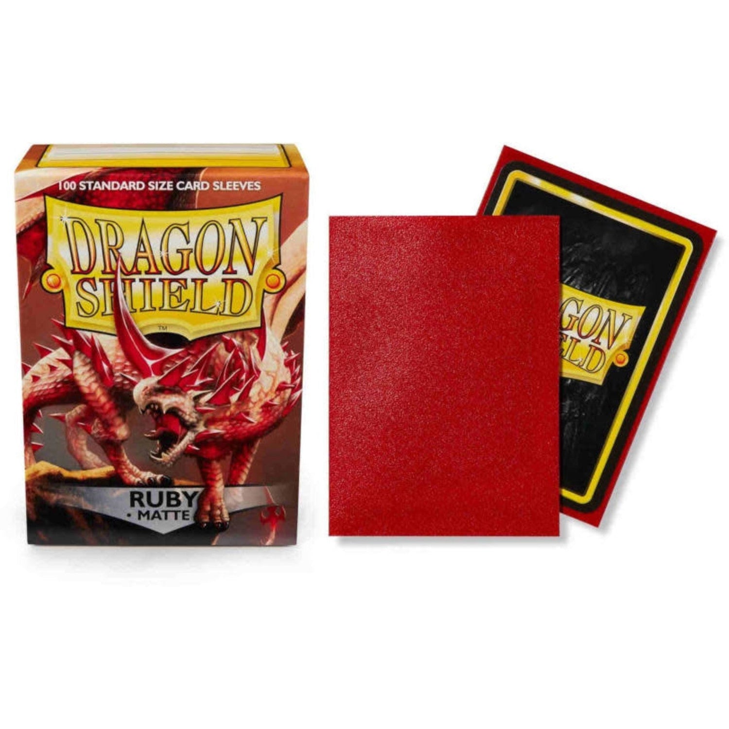 Dragon Shield - 100 Matte Card Sleeves - Standard Card Size - 66 x 91mm - Crusty Games