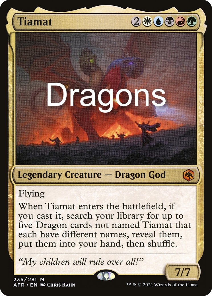Custom MTG Deck Tiamat DRAGON TRIBAL Magic MTG Commander Deck – 100-Card  Custom Dragon Tribal