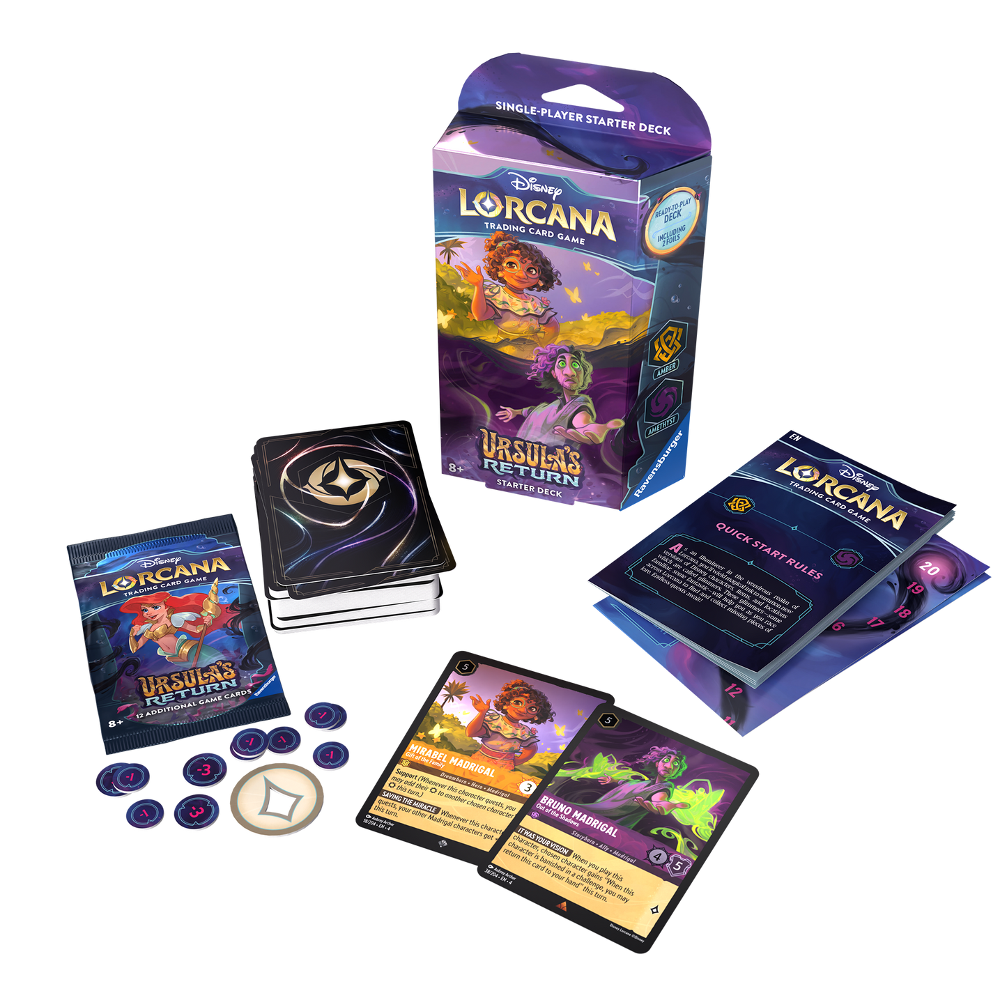 Disney Lorcana - Ursula's Return Starter Deck - Amber/Amethyst - Mirabel & Bruno