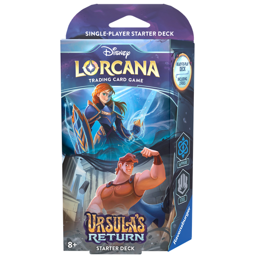 Disney Lorcana - Ursula's Return Starter Deck - Sapphire/Steel - Anna & Hercules