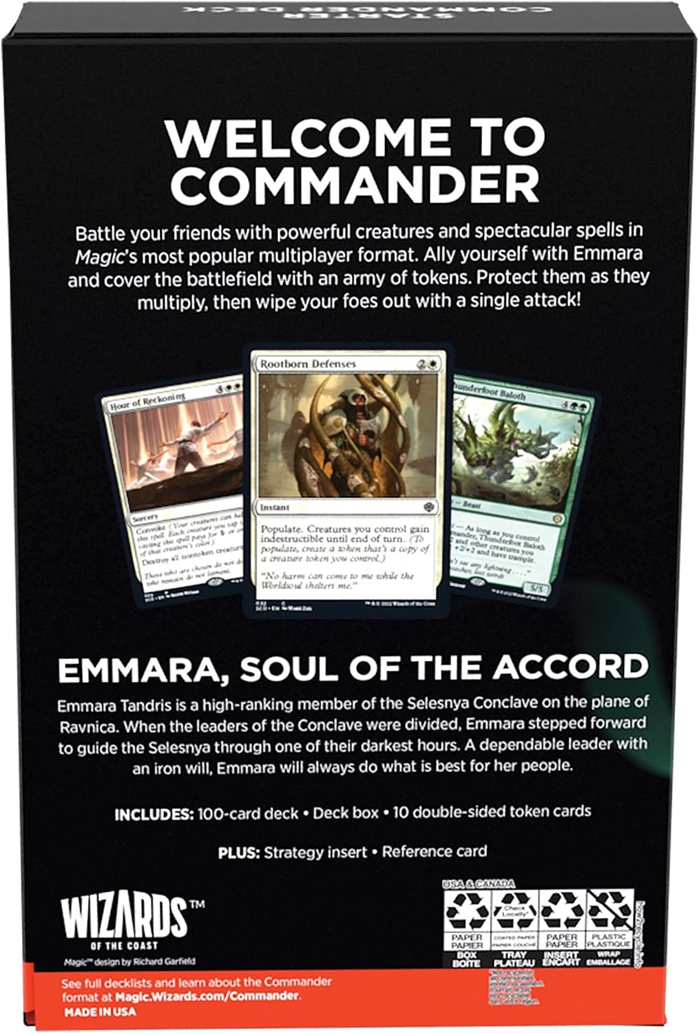 Magic: The Gathering Starter Commander Deck - Emmara, Soul of the Accord – Token Triumph