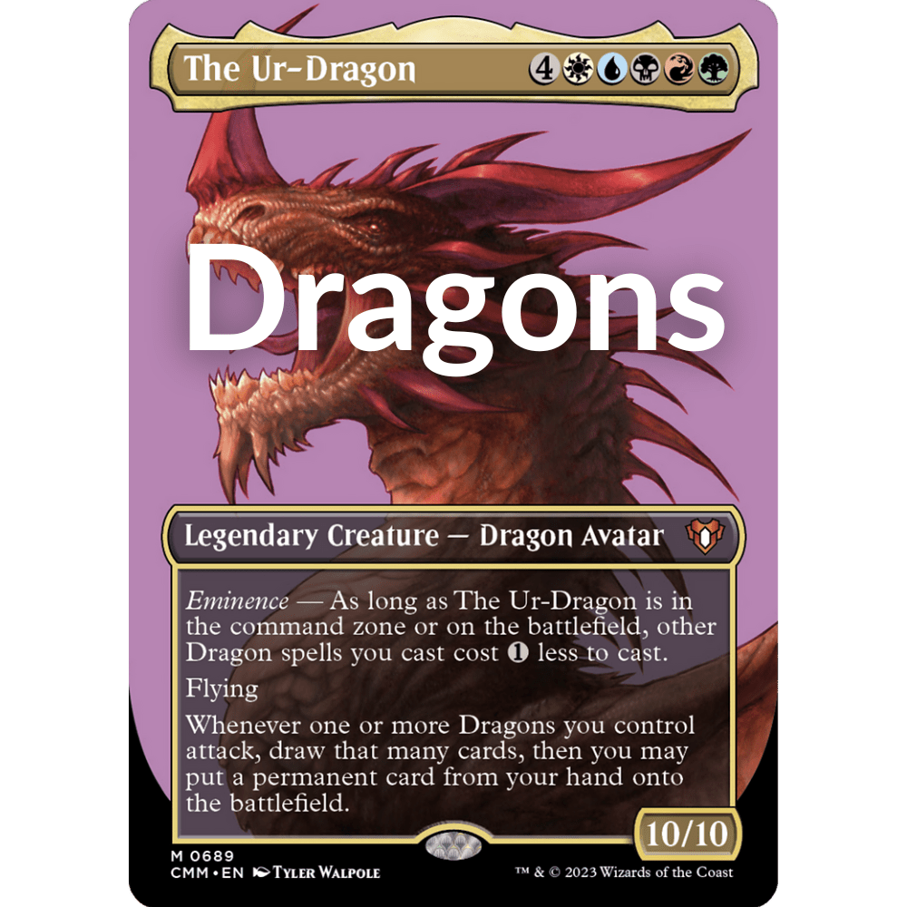 Dragons - The Ur-Dragon - Commander Deck - Borderless Profile CMM Art Dragons - The Ur-Dragon - Commander Deck - Borderless Profile CMM Art