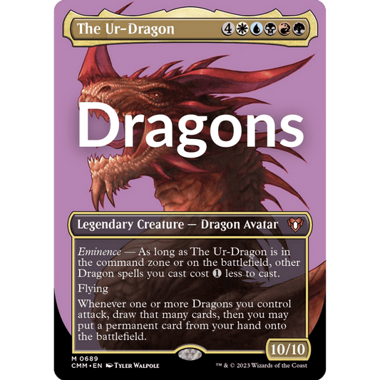 Dragons - The Ur - Dragon - Commander Deck - Borderless Profile CMM Art - Crusty Games