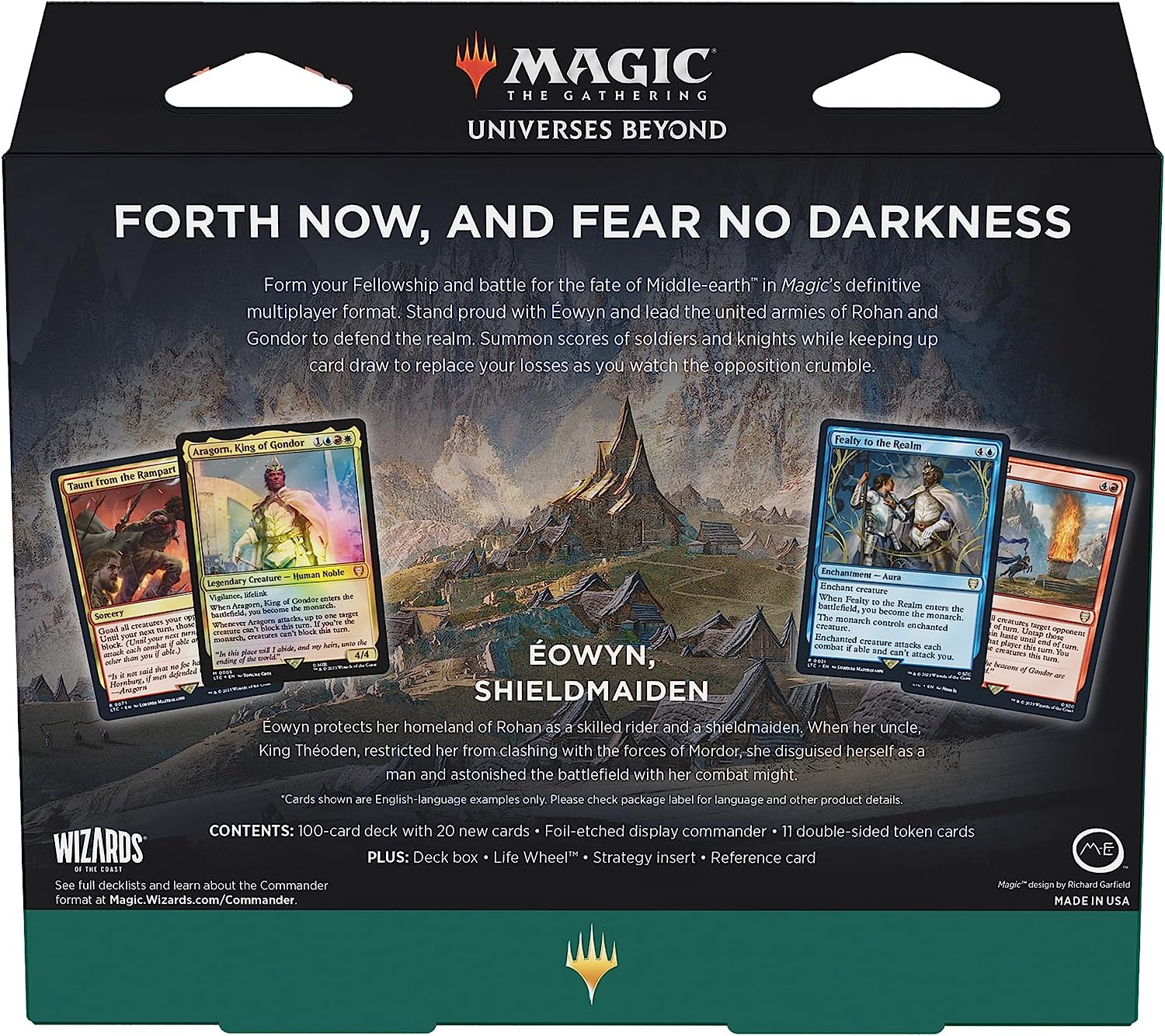 Magic The Gathering: The Lord of The Rings: Tales of Middle-earth Commander Deck Magic The Gathering: The Lord of The Rings: Tales of Middle-earth Commander Deck