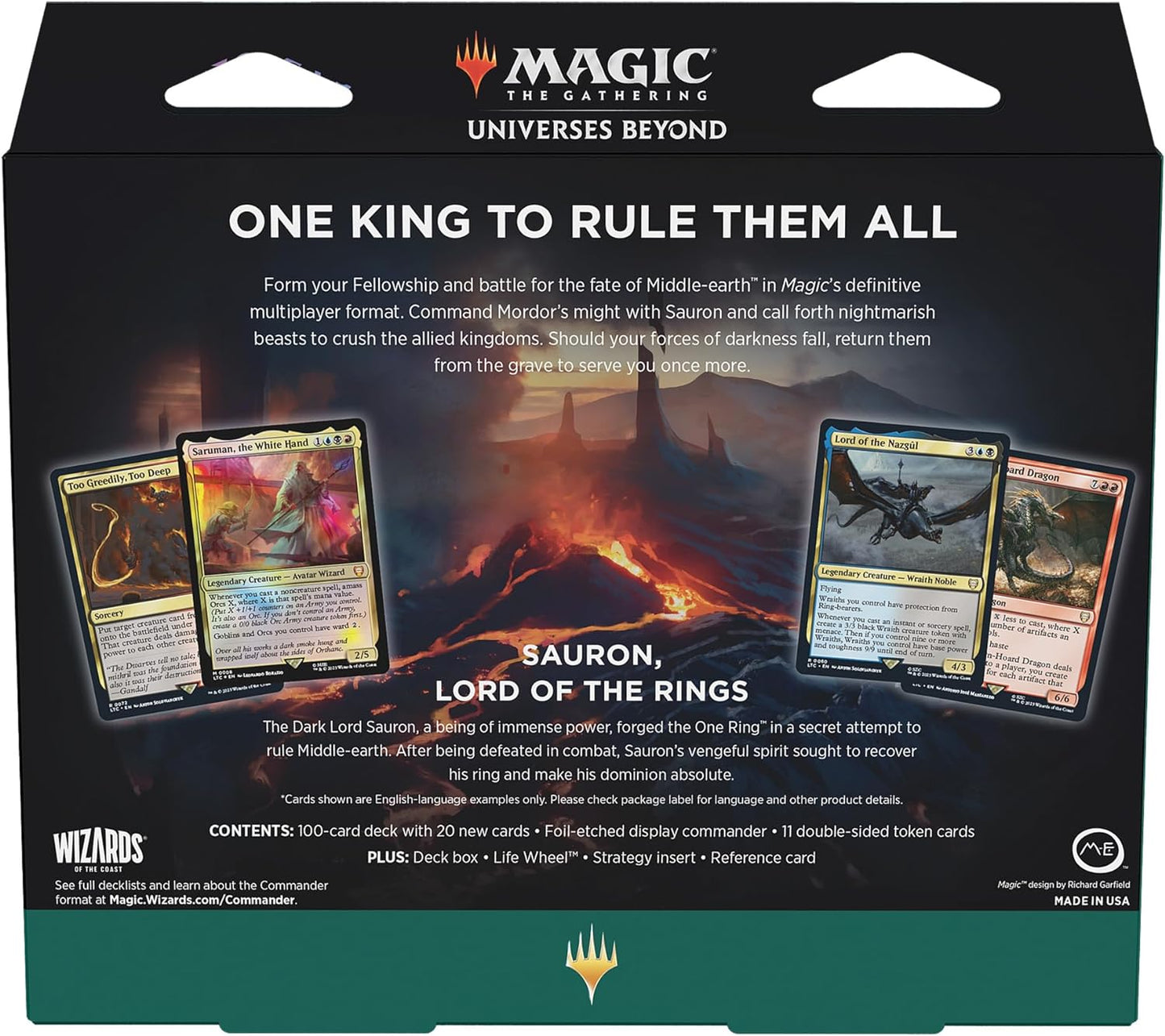 The Lord of the Rings :Tales of Middle-Earth Commander Deck - The Hosts Of Mordor - Sauron, Lord of the Rings