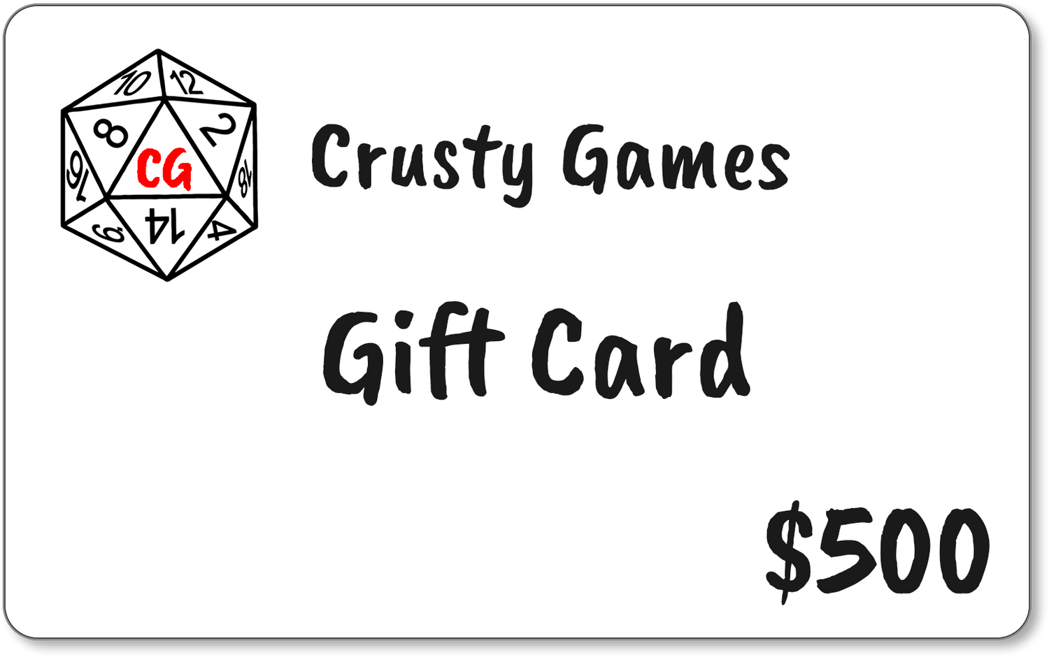 Crusty Games Gift Card - Crusty Games