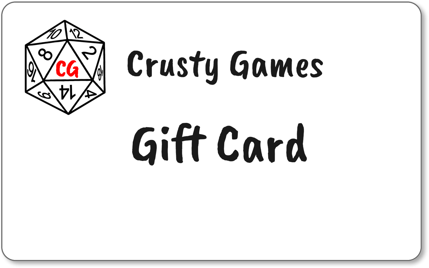 Crusty Games Gift Card - Crusty Games