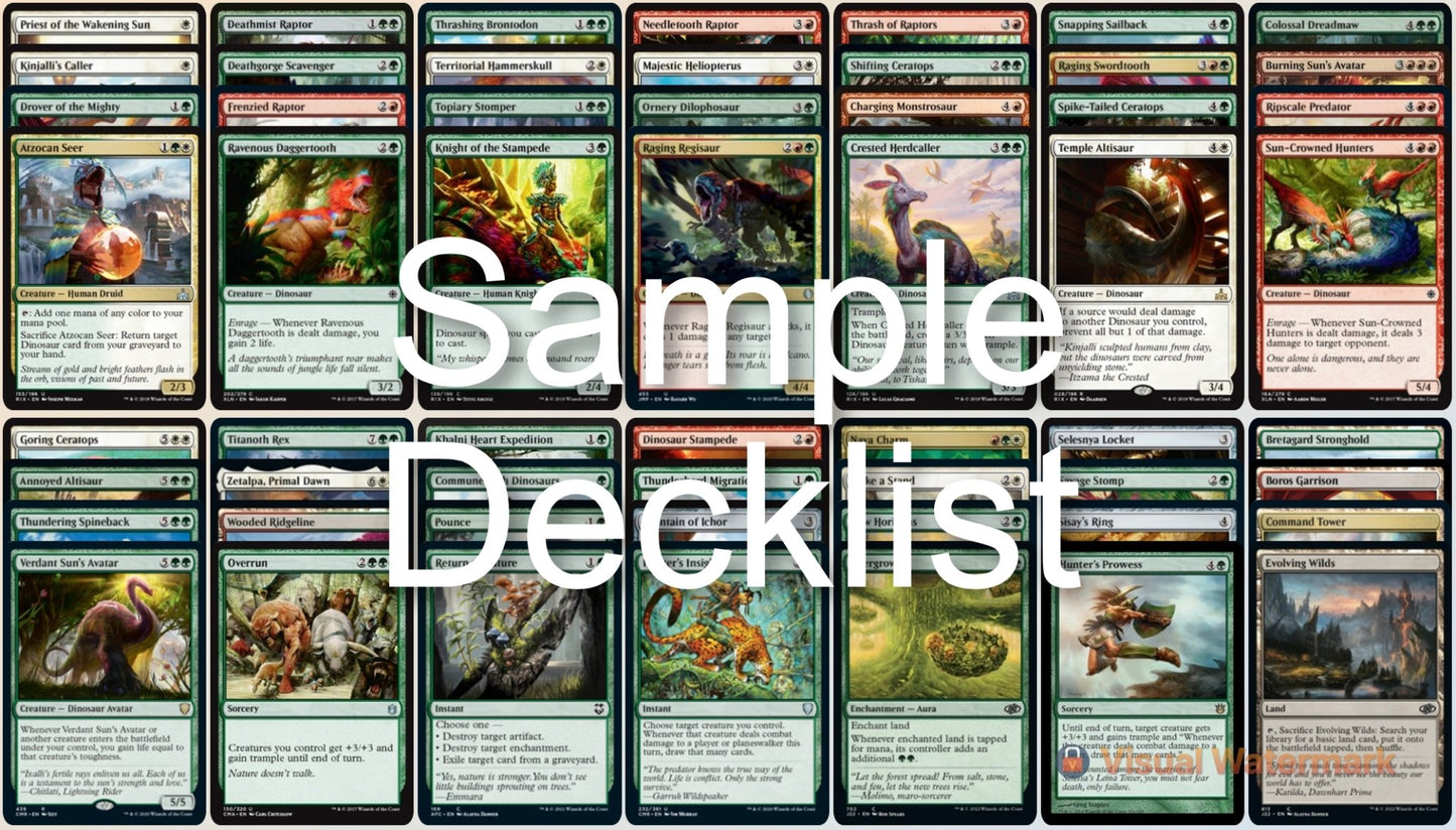 dinosaur mtg commander deck Gishath, Sun's Avatar Tribal Magic CommanderComplete Dinosaurs - Gishath, Sun's Avatar
