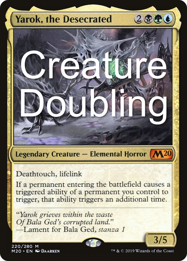 etb cards mtg Yarok the Desecrated Double Creature Triggers Commander Deck EDH