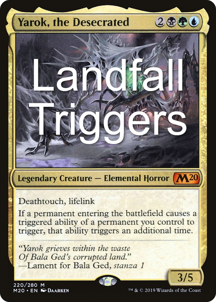 Double Landfall Triggers - Yarok the Desecrated - Commander Deck Double Landfall Triggers - Yarok the Desecrated - Commander Deck