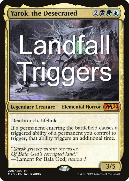 Double Landfall Triggers - Yarok the Desecrated - Commander Deck - Crusty Games