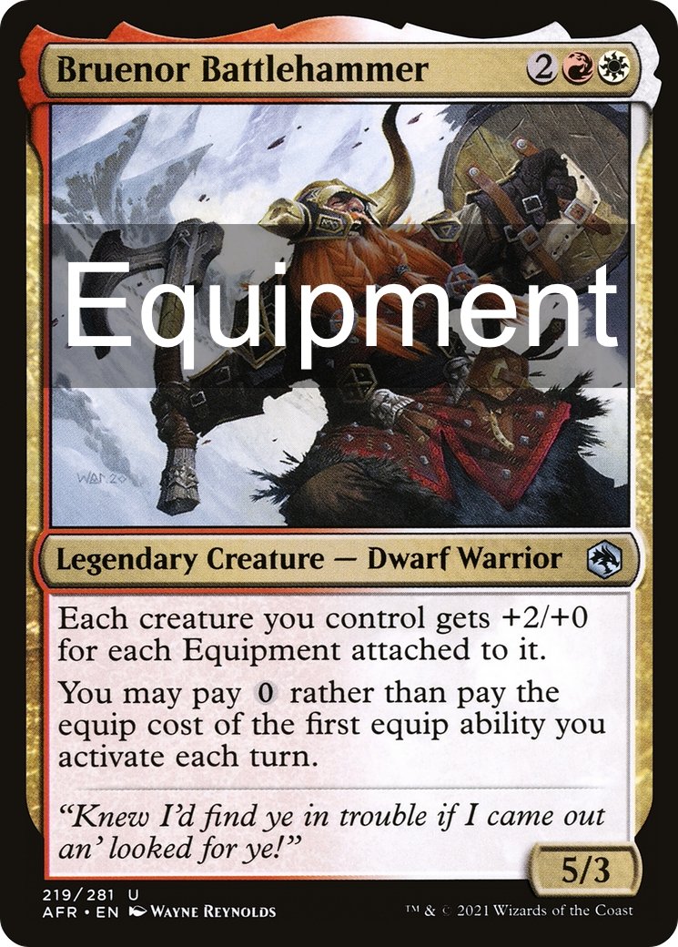 Equipment - Bruenor Battlehammer - Commander Deck Equipment - Bruenor Battlehammer - Commander Deck