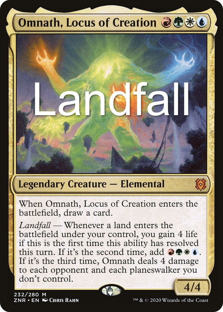 Landfall - Omnath Locus of Creation - Commander Deck Landfall - Omnath Locus of Creation - Commander Deck