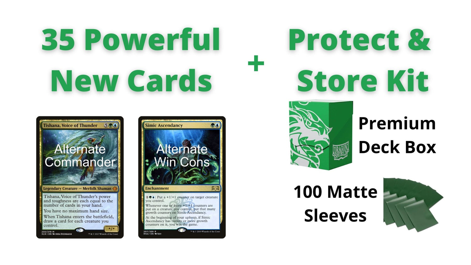 merfolk card sleeves Merfolk Upgrade Kit - 2 Color Simic - Alternate Commander
