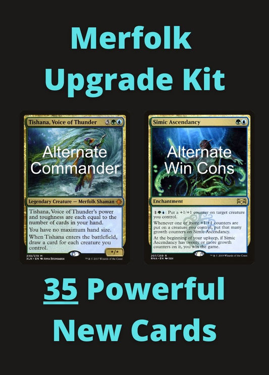 Merfolk Upgrade Kit - 2 Color Simic - Alternate Commander - Tishana, Voice of Thunder - Crusty Games