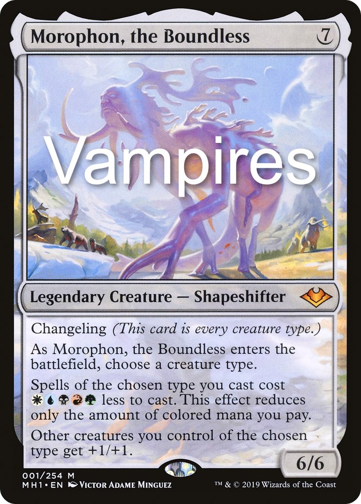Morophon, the Boundless - Vampires Commander Deck - EDH - Vampire Tribal Morophon, the Boundless - Vampires Commander Deck - EDH - Vampire Tribal