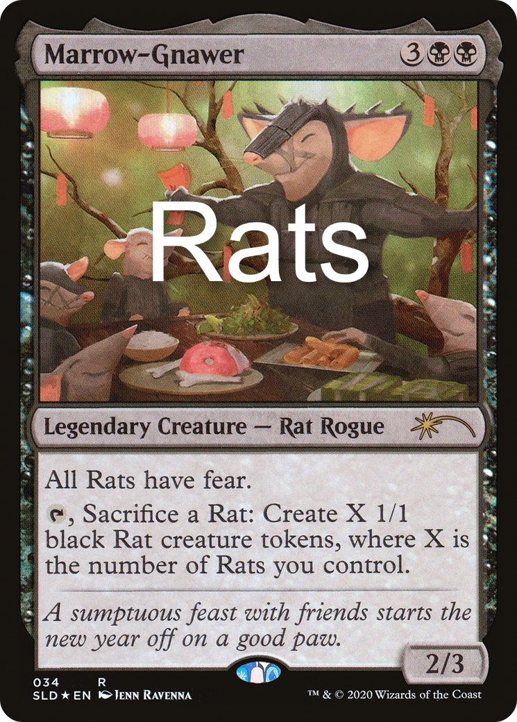 Rats - Marrow-Gnawer - Commander Deck - SLD Secret Lair Drop Art Rats - Marrow-Gnawer - Commander Deck - SLD Secret Lair Drop Art