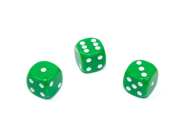 Set of Three Dice - D6 - 12mm - Crusty Games