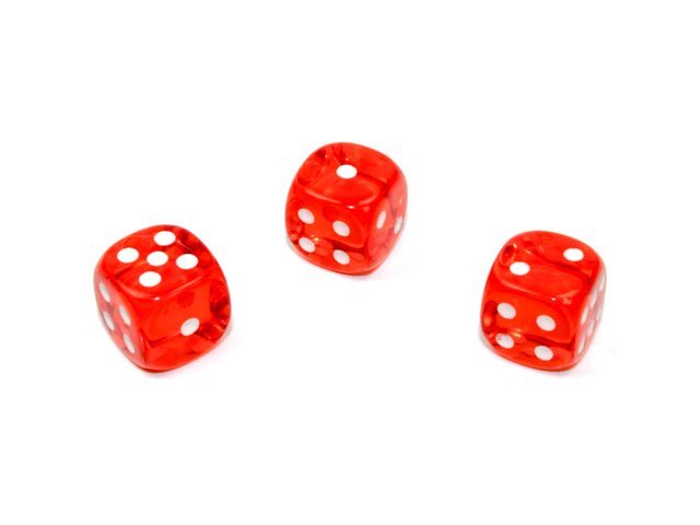 Set of Three Dice - D6 - 12mm - Crusty Games