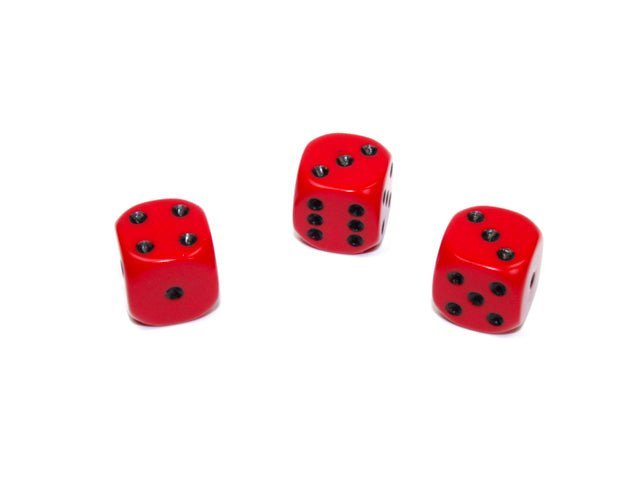 Set of Three Dice - D6 - 12mm - Crusty Games