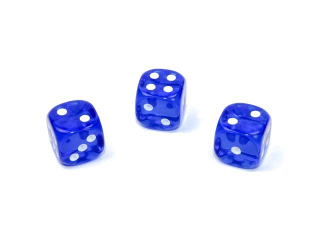 Set of Three Dice - D6 - 12mm - Crusty Games