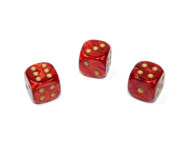 Set of Three Dice - D6 - 12mm - Crusty Games