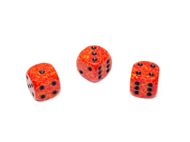 Set of Three Dice - D6 - 12mm - Crusty Games