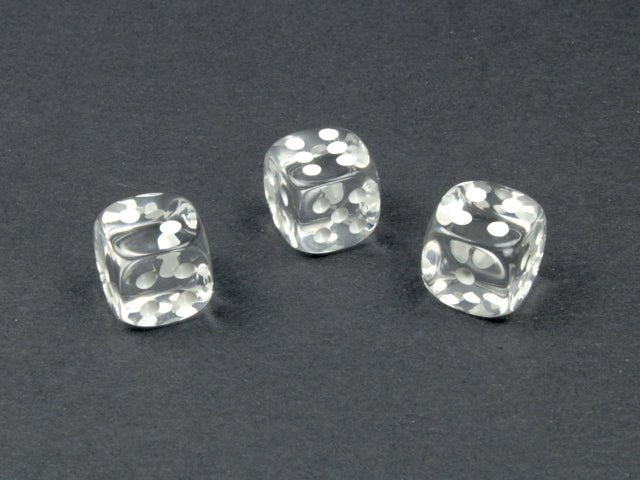 Set of Three Dice - D6 - 12mm - Crusty Games