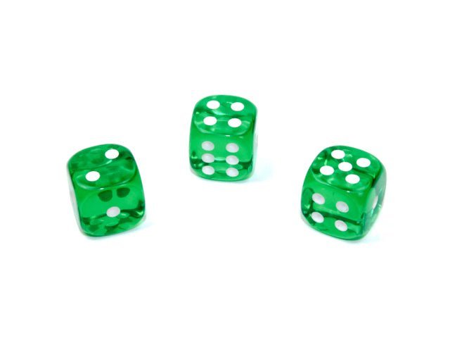 Set of Three Dice - D6 - 12mm - Crusty Games