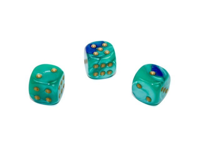 Set of Three Dice - D6 - 12mm - Crusty Games