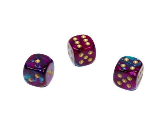 Set of Three Dice - D6 - 12mm - Crusty Games