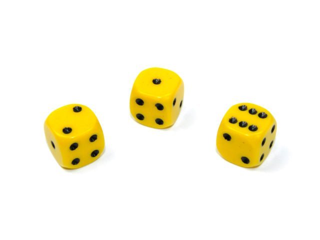 Set of Three Dice - D6 - 12mm - Crusty Games