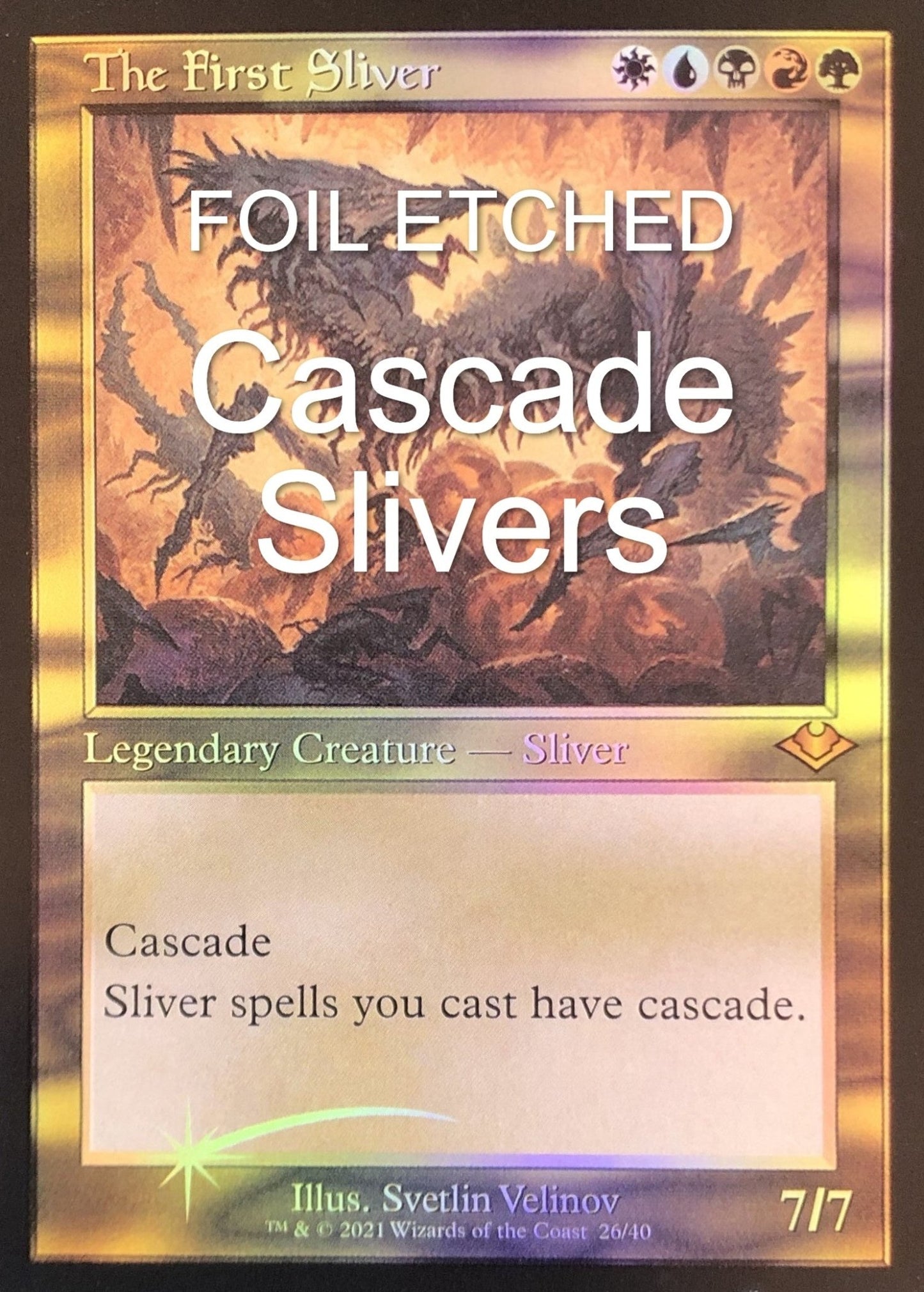 Slivers - The First Sliver - Commander Deck - FOIL ETCHED Crusty Games Slivers - The First Sliver - Commander Deck - FOIL ETCHED Crusty Games