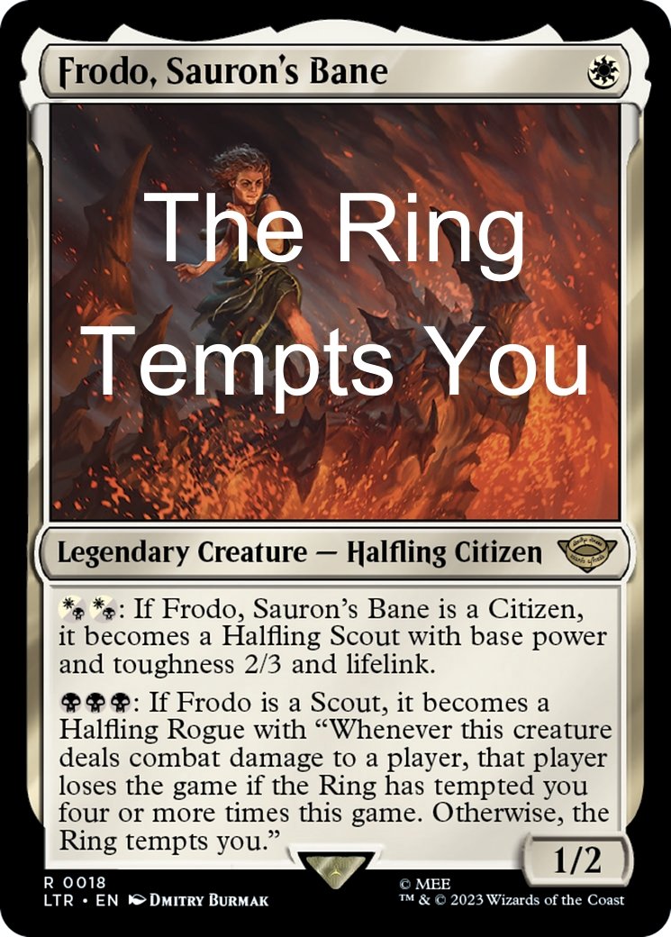 The Ring Tempts You - Frodo, Sauron's Bane - Commander Deck The Ring Tempts You - Frodo, Sauron's Bane - Commander Deck