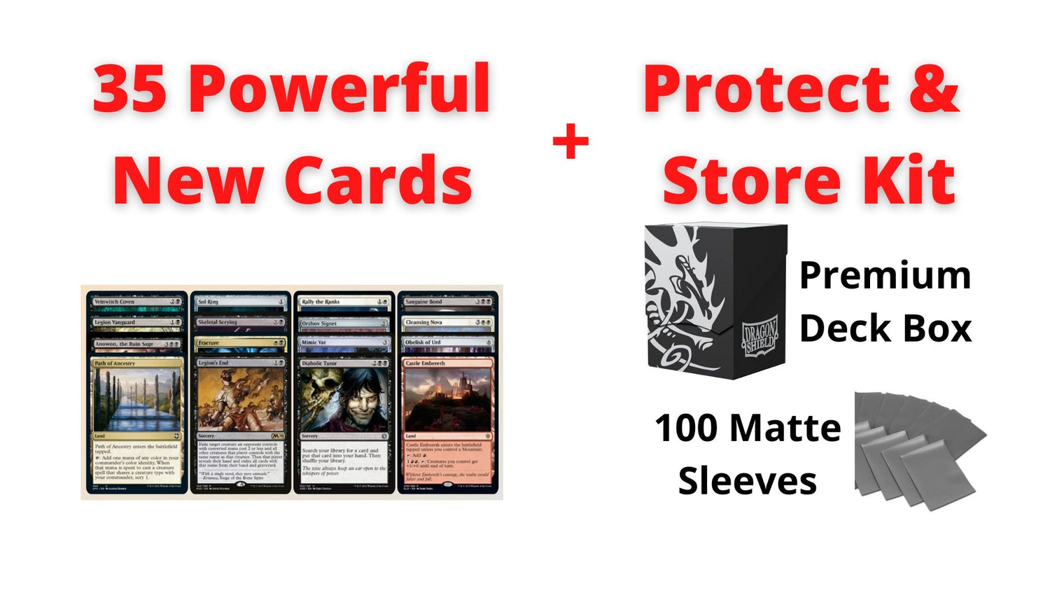 Vampire Upgrade Kit - 3 Color Mardu - Commander Upgrade Kit + Red Sleeves and Deckbox Vampire Upgrade Kit - 3 Color Mardu - Commander Upgrade Kit + Red Sleeves and Deckbox